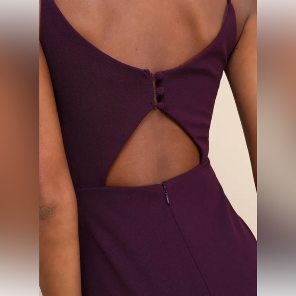 Lulus Moments of Bliss Purple Backless Mermaid Maxi Dress Small - Picture 3 of 3